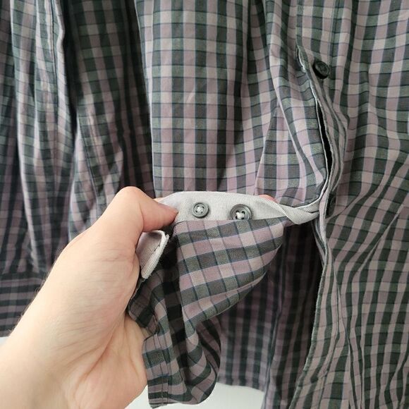 Kenneth Cole New York Gingham/Checked Button Down Shirt L - Picture 4 of 9